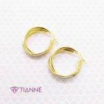 Arracada Triple Dorada