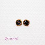 Aretes Circulo Dorado Colores