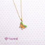 Collar Dije Mariposa Colores