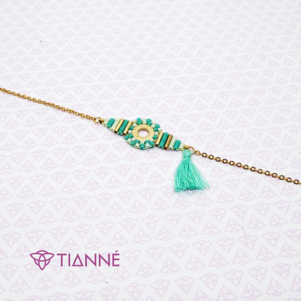 Pulsera Con Placa Miyuki