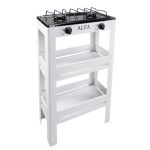 ESTUFA ALFA 2 QUEMADORES MODELO 403 CON ESTANTE