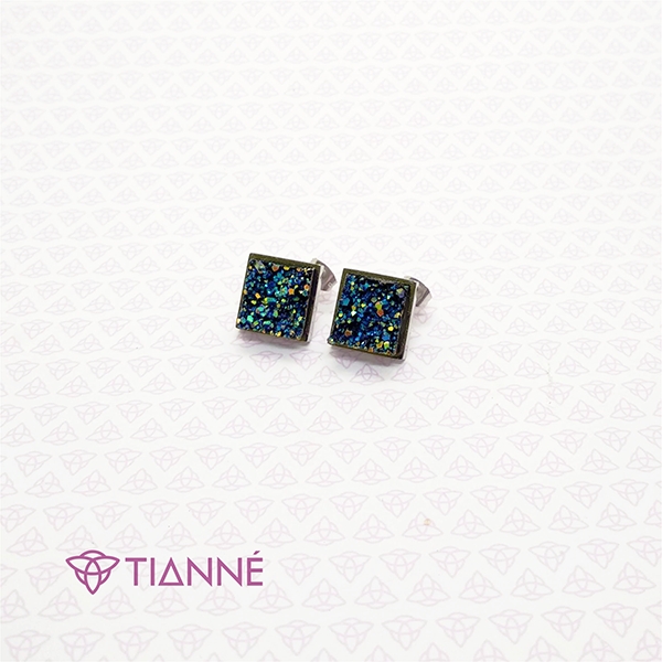 Aretes Cuadro Azul