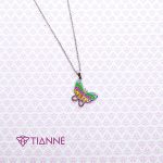 Collar Dije Mariposa Colores